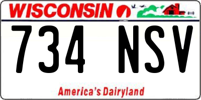 WI license plate 734NSV
