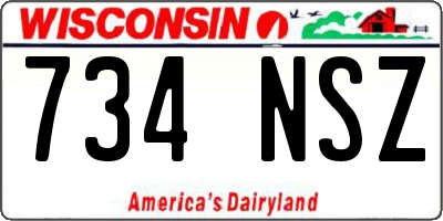 WI license plate 734NSZ