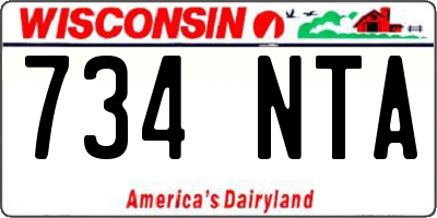 WI license plate 734NTA