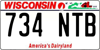 WI license plate 734NTB