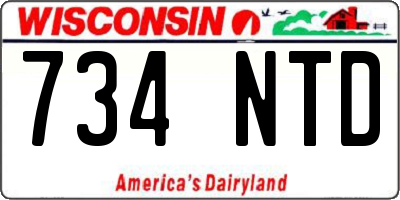 WI license plate 734NTD