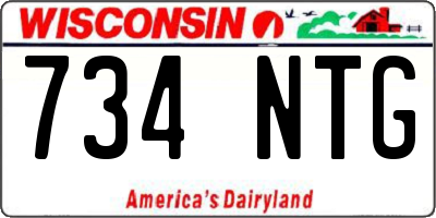 WI license plate 734NTG