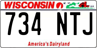 WI license plate 734NTJ