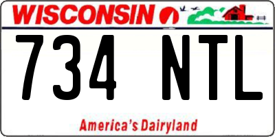 WI license plate 734NTL