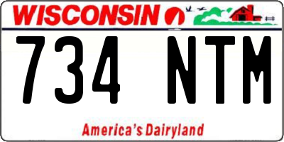 WI license plate 734NTM