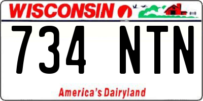 WI license plate 734NTN