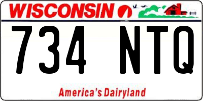 WI license plate 734NTQ