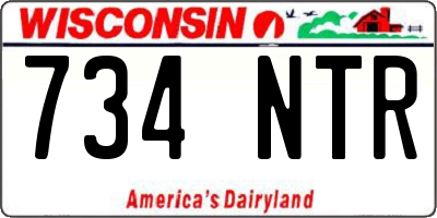 WI license plate 734NTR