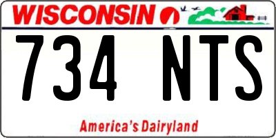 WI license plate 734NTS