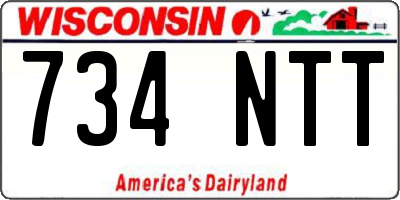 WI license plate 734NTT