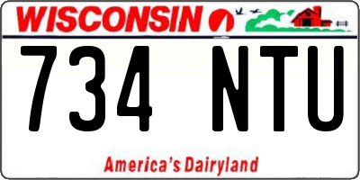 WI license plate 734NTU