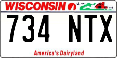 WI license plate 734NTX