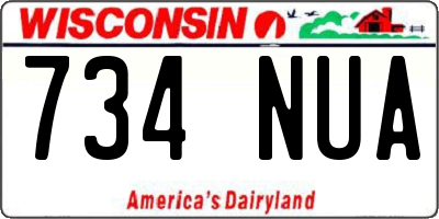 WI license plate 734NUA