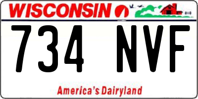 WI license plate 734NVF