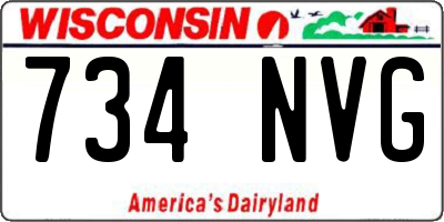 WI license plate 734NVG