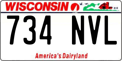 WI license plate 734NVL