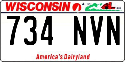 WI license plate 734NVN