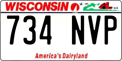 WI license plate 734NVP