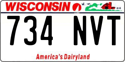 WI license plate 734NVT