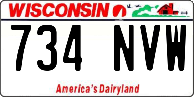 WI license plate 734NVW