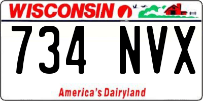 WI license plate 734NVX