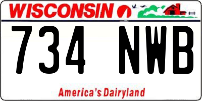 WI license plate 734NWB