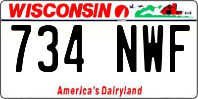 WI license plate 734NWF
