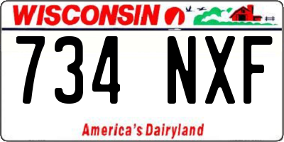 WI license plate 734NXF