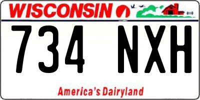 WI license plate 734NXH