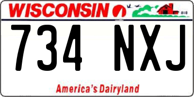 WI license plate 734NXJ