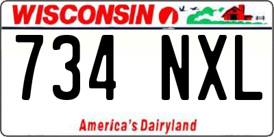WI license plate 734NXL