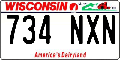 WI license plate 734NXN