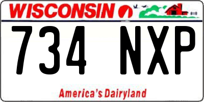 WI license plate 734NXP
