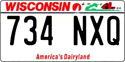 WI license plate 734NXQ