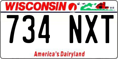 WI license plate 734NXT