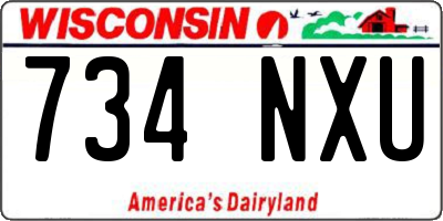 WI license plate 734NXU