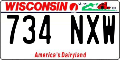 WI license plate 734NXW