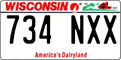 WI license plate 734NXX