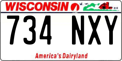 WI license plate 734NXY