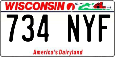 WI license plate 734NYF