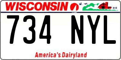 WI license plate 734NYL
