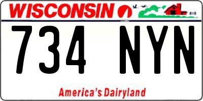 WI license plate 734NYN