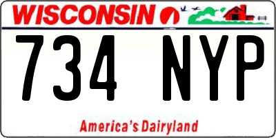WI license plate 734NYP