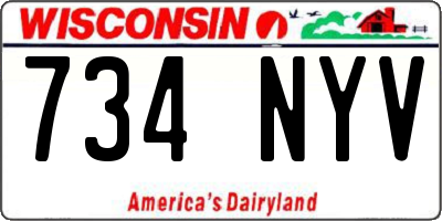 WI license plate 734NYV