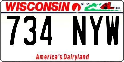 WI license plate 734NYW