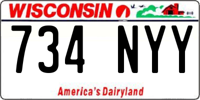 WI license plate 734NYY