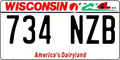 WI license plate 734NZB