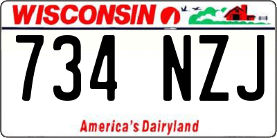 WI license plate 734NZJ