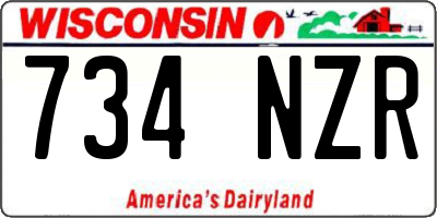 WI license plate 734NZR