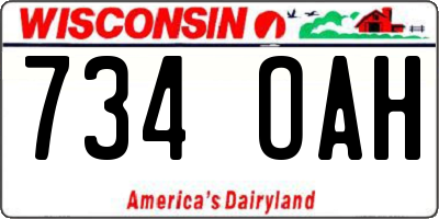 WI license plate 734OAH